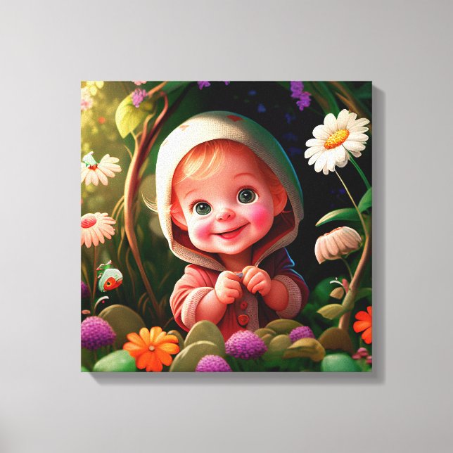 Smiling Boy 3d Canvastryck (Framsida)