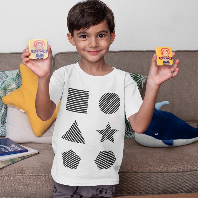 Smiling Boy Speling Shapes T Shirt (Skapare uppladdad)