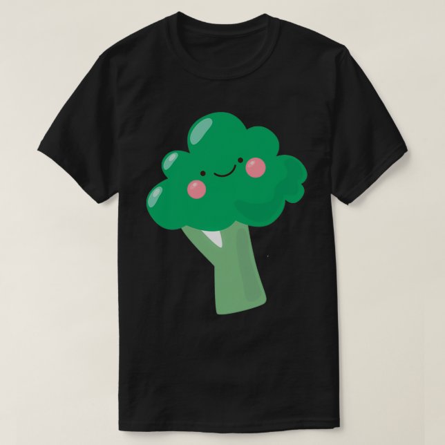 Smiling Broccoli Sticker T Shirt (Design framsida)