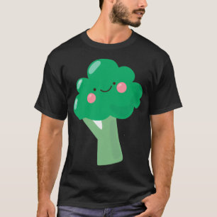 Smiling Broccoli Sticker T Shirt