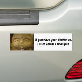 Smiling Buddha If You Use Your Blinker I Love You Bildekal