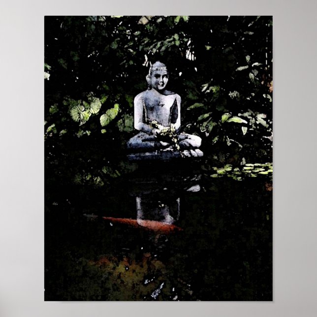 Smiling Buddha och Koi Poster (Framsidan)