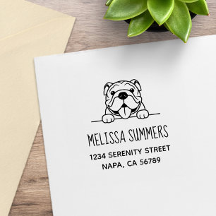 Smiling Bulldog Pet Adress Stämpel