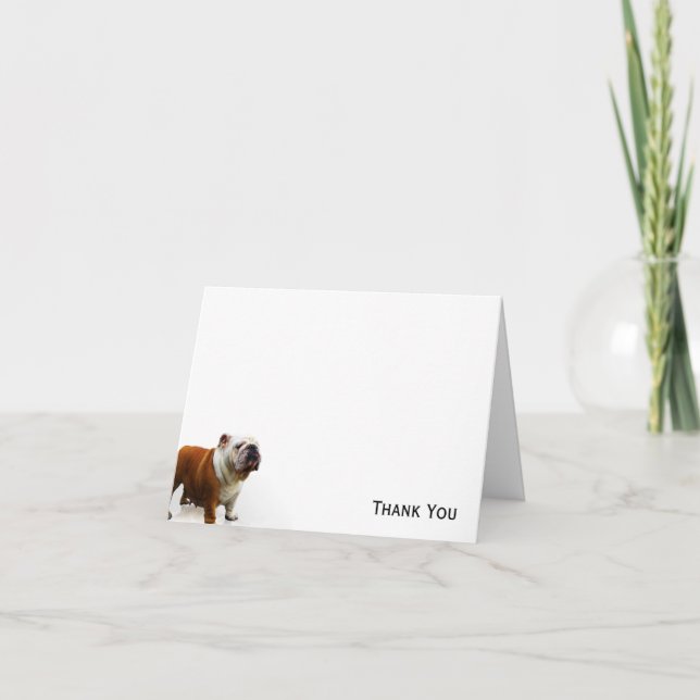 Smiling Bulldog Tack Kort (Framsida)