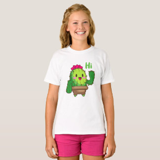 Smiling Cactus T-Shirt - Friendly Plant Vibes