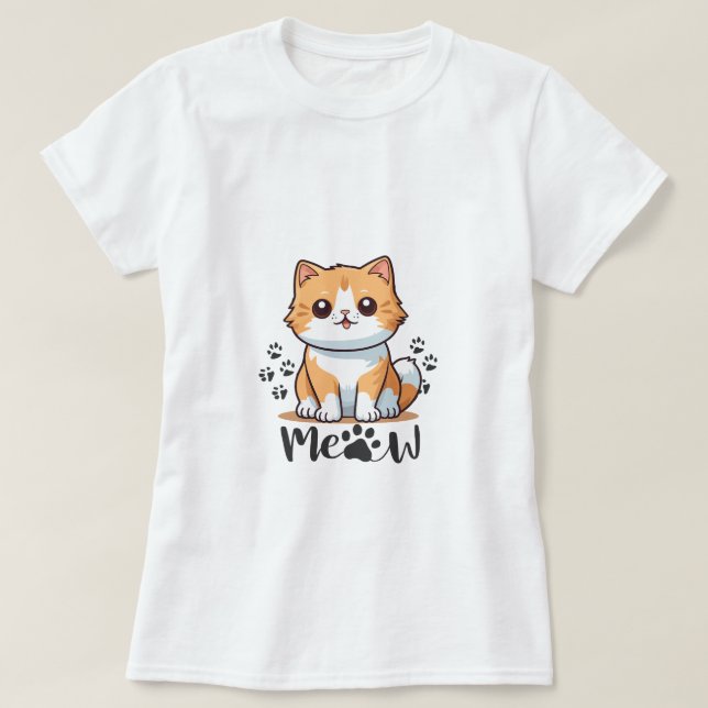 Smiling cat t shirt (Design framsida)