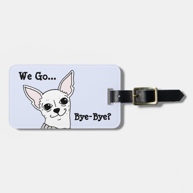 Smiling Chihuahua Luggage Tag Bagagebricka (Horisontell Framsida)