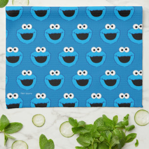 Smiling Cookie Monster Mönster Kökshandduk