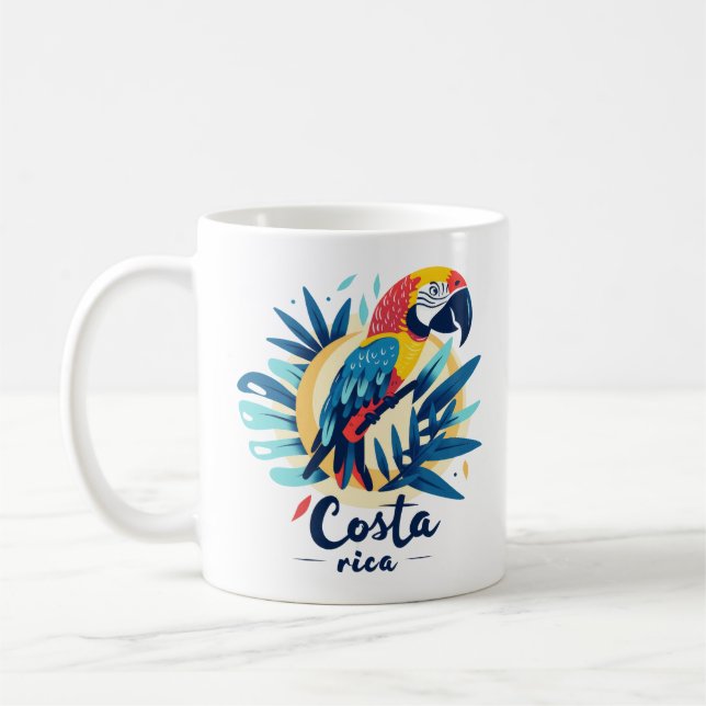Smiling Costa Rica Parrot Coffee Mugg (Vänster)