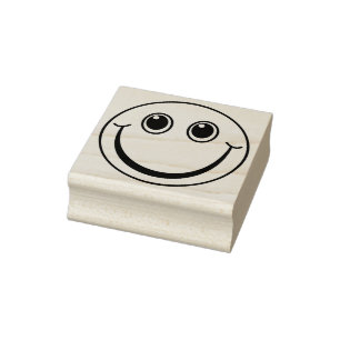 Smiling Emoji Ansikte Stämpel