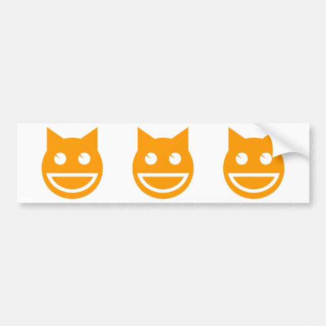 Smiling Emoji Cat Bildekal (Framsidan)