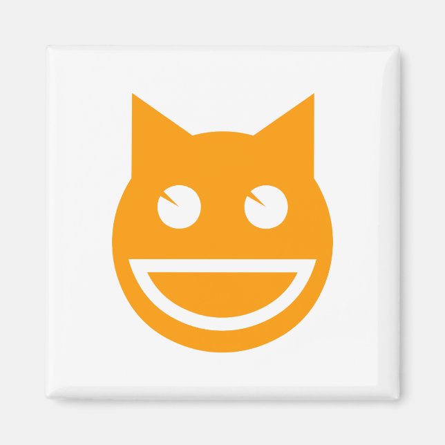 Smiling Emoji Cat Magnet (Framsidan)