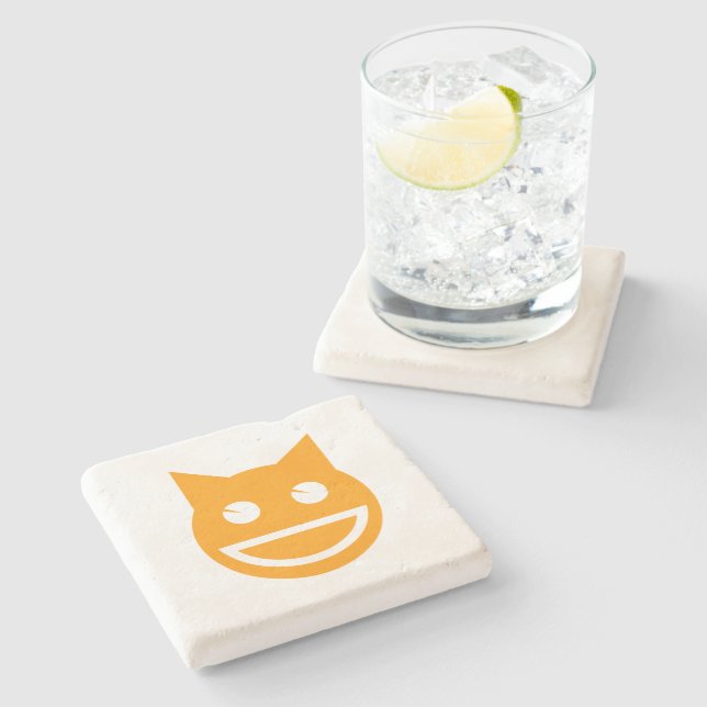 Smiling Emoji Cat Stenunderlägg (Sidan)