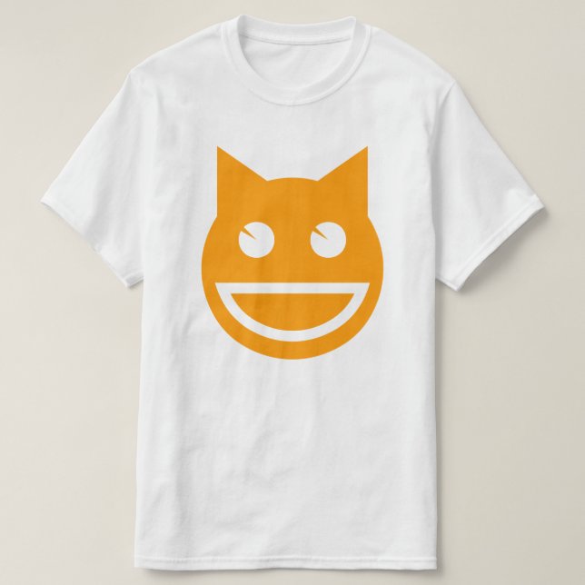 Smiling Emoji Cat T Shirt (Design framsida)