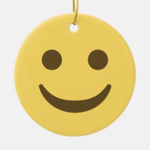 Smiling Emoji Julgransprydnad Keramik