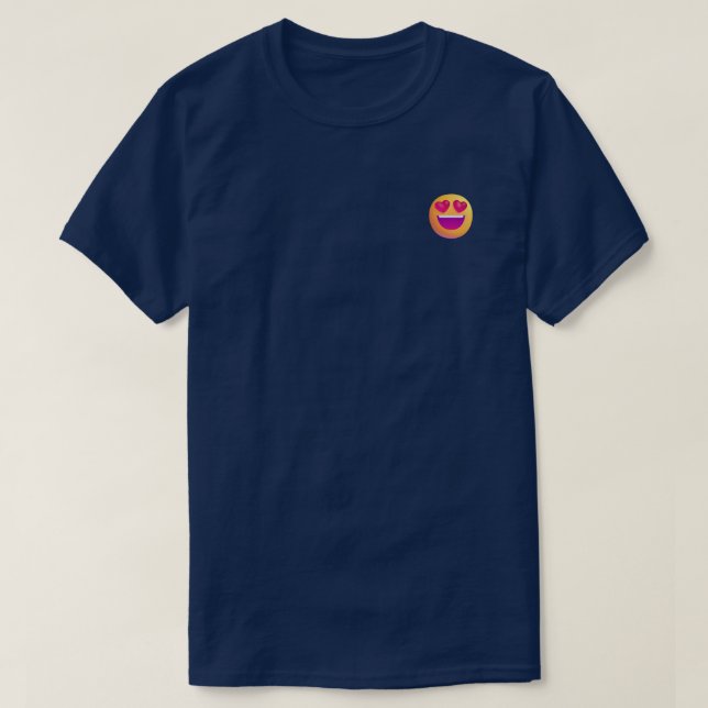 Smiling Face with Heart Eyes Emoji T-Shirt (Design framsida)