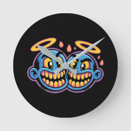 Smiling faces. rund klocka