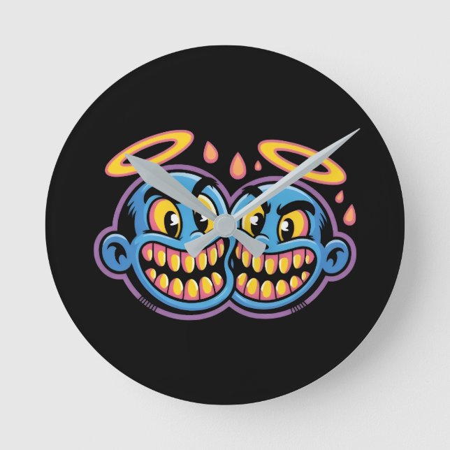 Smiling faces. rund klocka (Framsida)