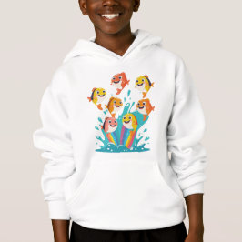 Smiling Fish Rainbow Hoodie T Shirt