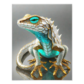 Smiling Gecko Island TUATARA MOTU LEMURIA Fototryck