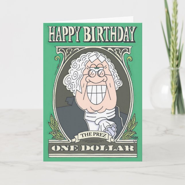 SMILING GEORGE Birthday Card Kort (Framsida)