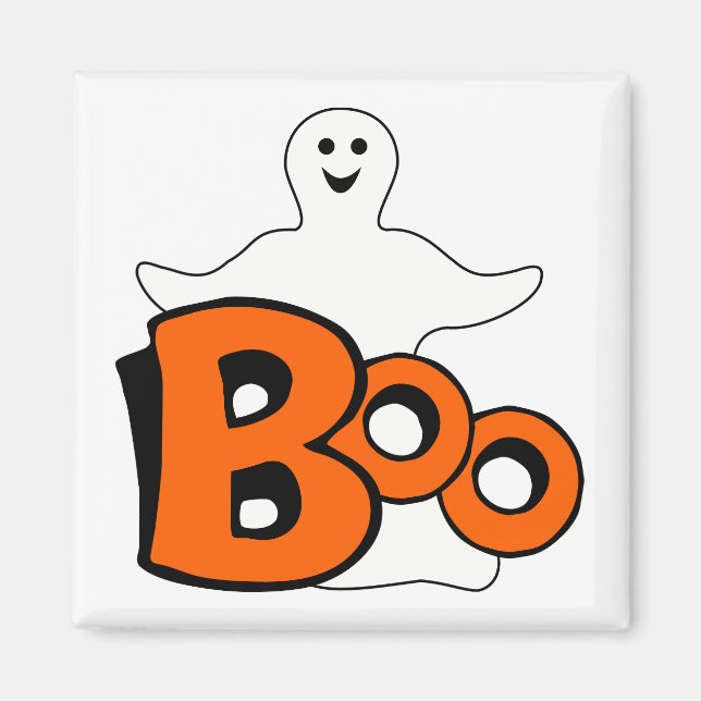 Smiling Ghost Boo Magnet (Framsidan)