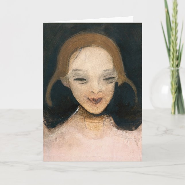 Smiling Girl, Helene Schjerfbeck Kort (Framsida)