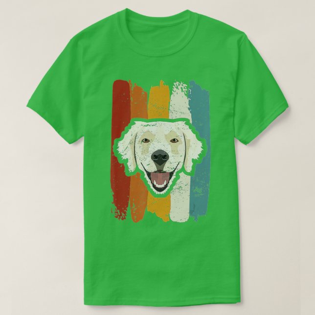 Smiling Golden Retriever Retro (1) T Shirt (Design framsida)