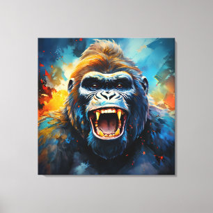 Smiling Gorilla Canvastryck