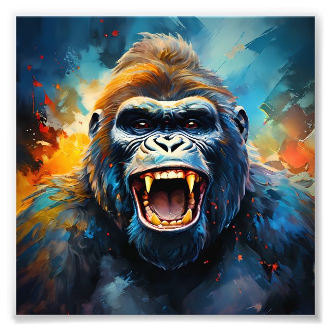 Smiling Gorilla Fototryck (Framsidan)