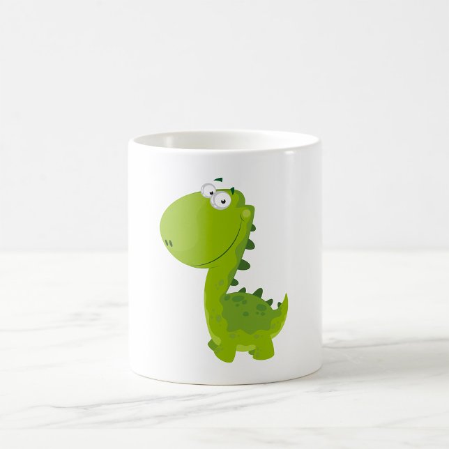 Smiling Grönt Dino Kaffemugg (Skapare uppladdad)