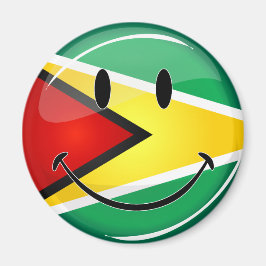 Smiling Guyanese Flagga Magnet
