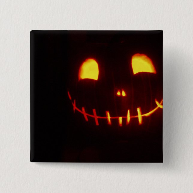 Smiling Halloween Jack-o-Lantern Knapp (Framsida)