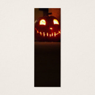 Smiling Halloween Jack-o-Lantern Litet Visitkort
