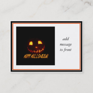 Smiling Halloween Jack-o-Lantern Visitkort