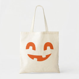 Smiling Halloween Pumpkin ansikte Tygkasse