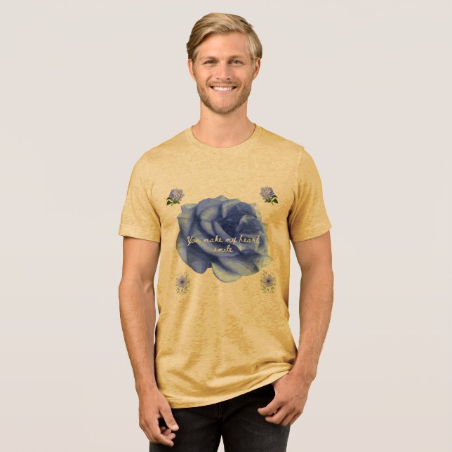 Smiling heart yellow t shirt (Framsida Full)