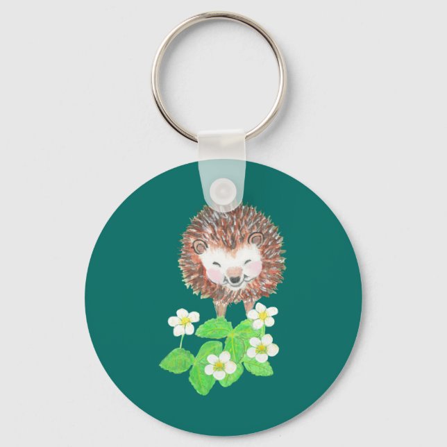 Smiling Hedgehog Nyckelring (Framsida)