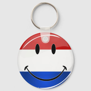 Smiling Holland Netherlands Flagga Nyckelring