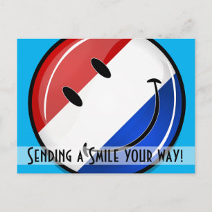 Smiling Holland Netherlands Flagga Vykort