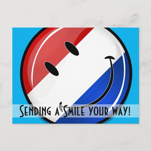 Smiling Holland Netherlands Flagga Vykort (Framsida)
