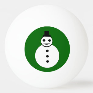 Smiling hristmas Snögubbe Ping Pong Boll