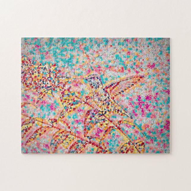 Smiling Hummingbird Jigszle Puzzle Pussel (Horisontell)