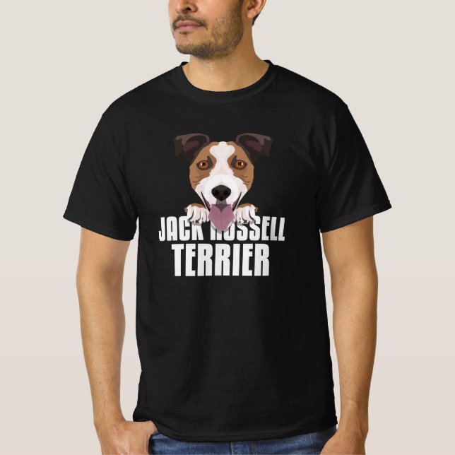 Smiling Jack Russell Terrier T Shirt (Framsida)