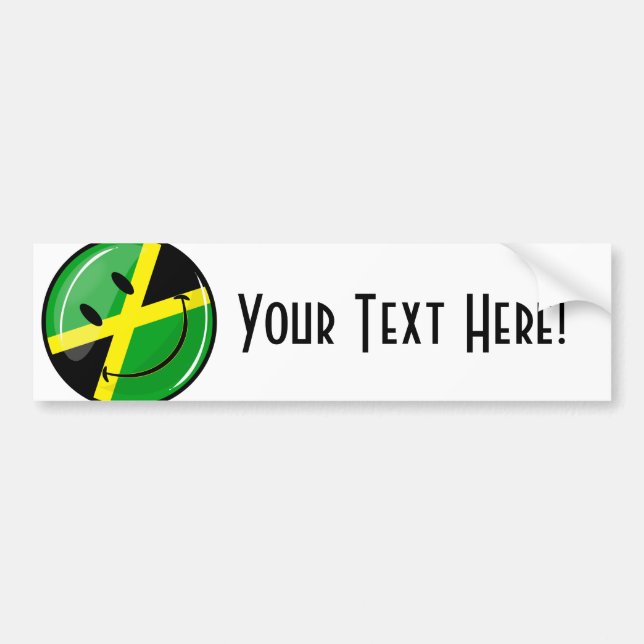 Smiling Jamaican Flagga Bildekal (Framsidan)