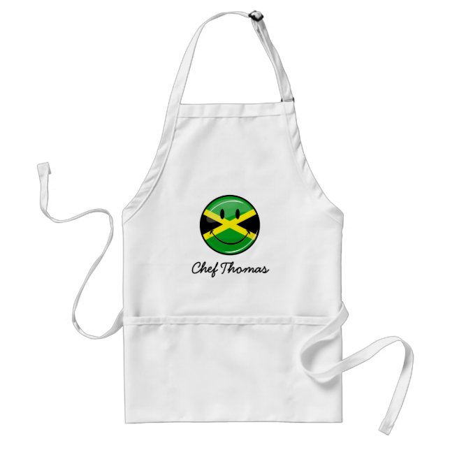 Smiling Jamaican Flagga Förkläde (Framsidan)