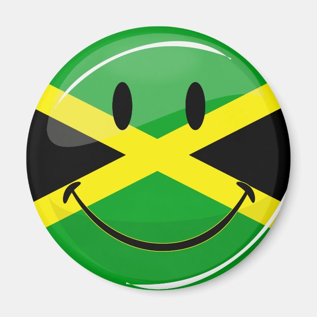 Smiling Jamaican Flagga Magnet (Framsidan)