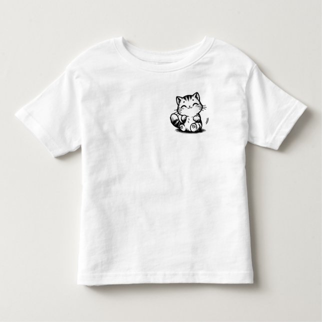 Smiling Kattunge Delight Småbarn Bra Jersey T-Shir T Shirt (Framsida)