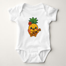 Smiling Kawaii Pineapple - Tropiskt T Shirt
