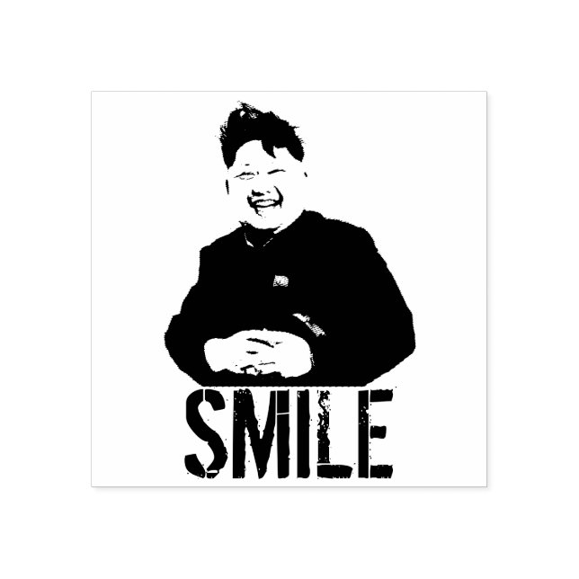 Smiling Kim Jong Un Stämpel (Tryck)